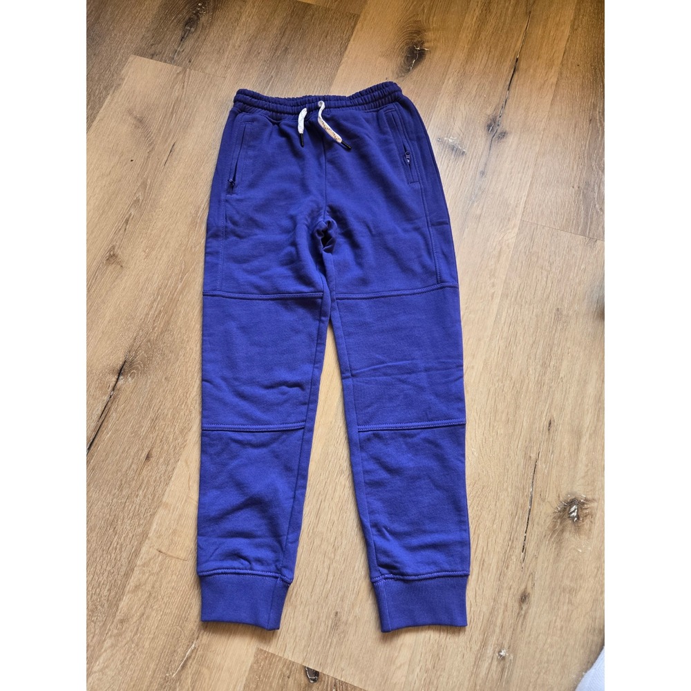 Hanna Andersson Kids Purple Joggers Sweatpants Size 8 Zipper Pockets